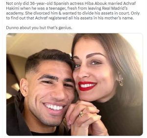 Achraf Hakimi Divorce