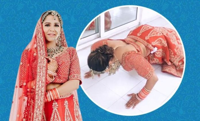 Viral Video Bride Does Pushups Wearing Wedding Lehenga