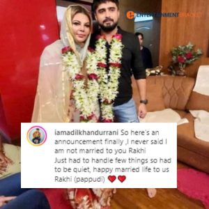 Adil Khan breaks silence on marriage with Rakhi Sawant