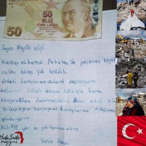 Pakistani Embassy in Turkey received a letter from a five-year-old Turkish child