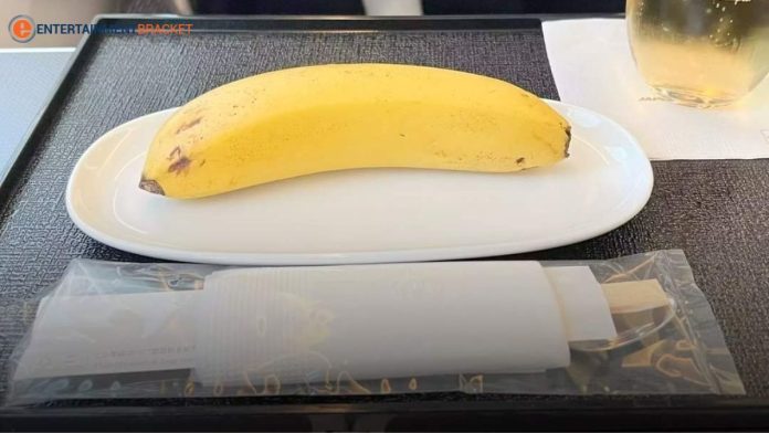 Business Class Passenger Served with Single Banana