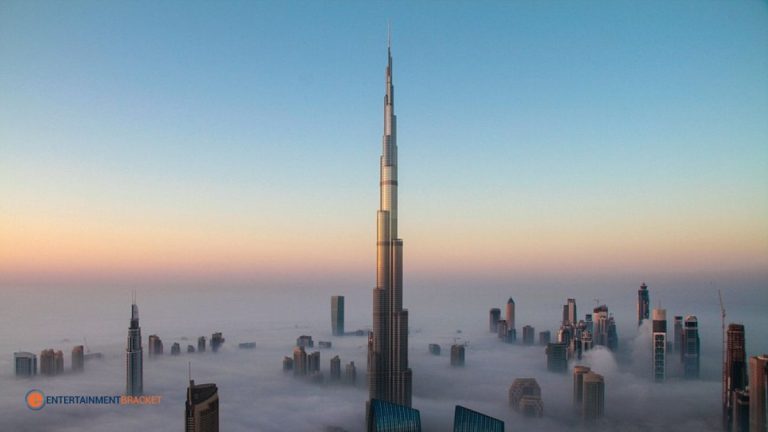 The Burj Khalifa Stands Tall Amongst the Clouds