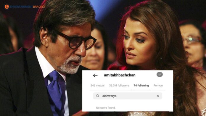 Amitabh Bachchan unfollows Aishwarya Rai